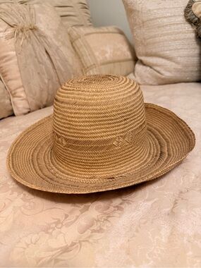 Woven Straw Sun Hat - Natural Tan